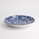 Tokyo Blue Karakusa Round Plate 21.5x3.4cm 40-230404 HB-18 6/48