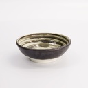 Asashio Bowl 13x4.5cm 250ml Bk/Wh 21629 6/72