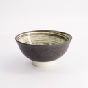 Asashio Bowl Rim 16x7.5cm 600ml Bk/Wh 21630 6/48