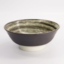 Asashio Ramen Bowl 21.5x9cm 1300ml Bk/Wh 21633 4/24