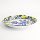 Tsubaki Plate 24.7x3cm Yellow/Blue 21732 6/36