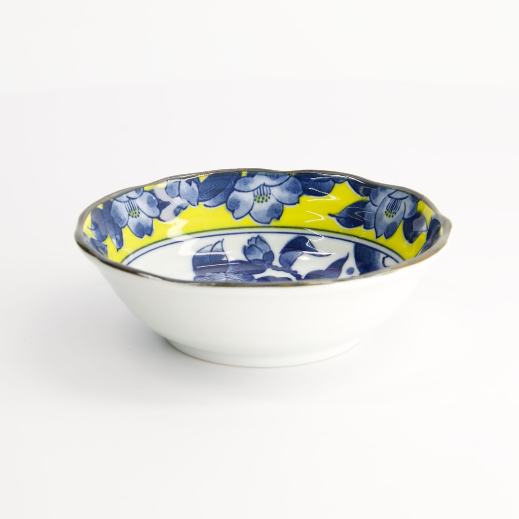 Tsubaki Bowl 13.9x4.1cm Yellow/Blue 21736 12/96
