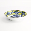 Tsubaki Shallow Bowl 16.5x4cm Yellow/Blue 21737 6/72