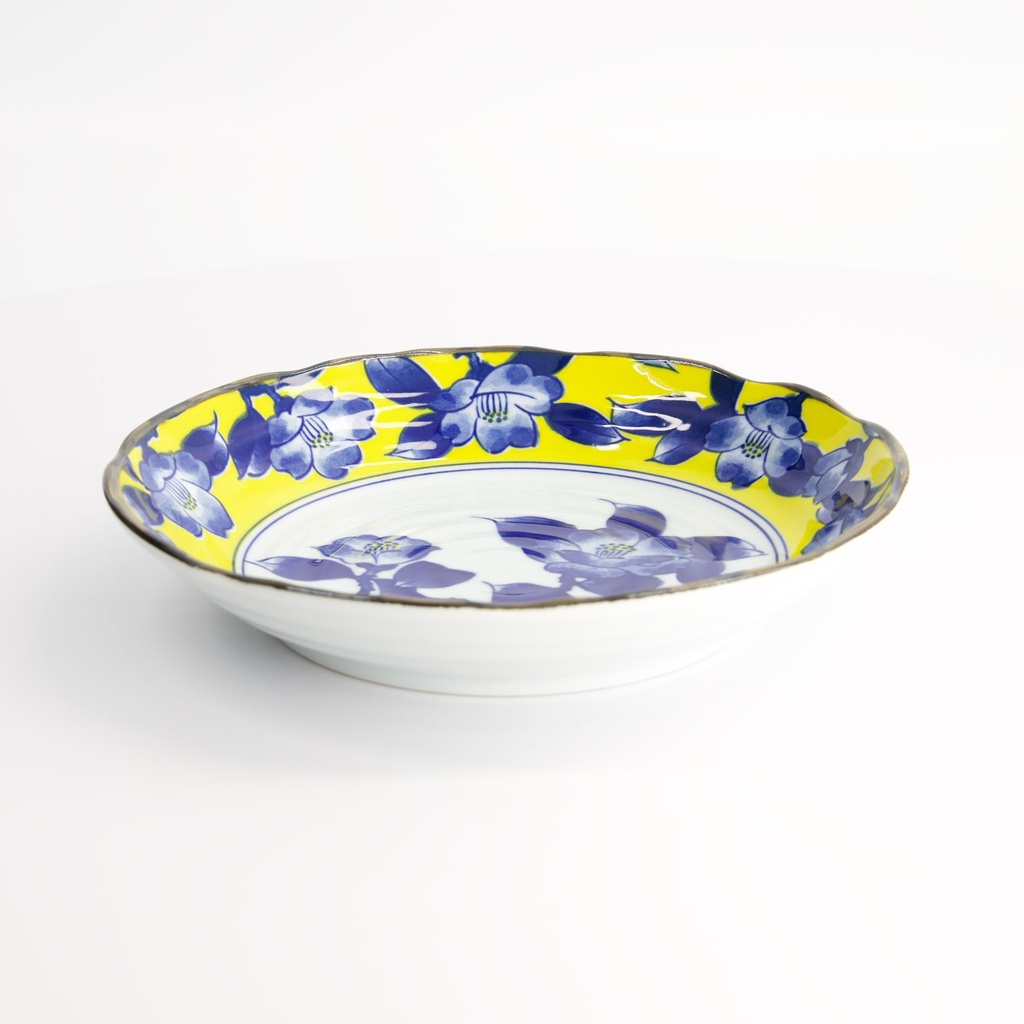 Tsubaki Plate 22x4cm Yellow/Blue 21738 6/36