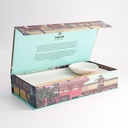 Kohiki White Matte Sushi Set 2pcs w/ chopsticks 28.5x12.5cm & 10x2cm 22635