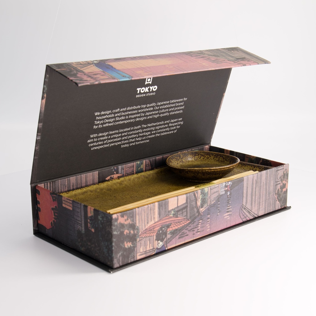 Iga Irabo Sushi Set 2pcs w/ chopsticks 28.5x12.5cm & 10x2cm 22638