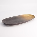 Edo Brown Mixed Plate 15.5x30.5cm A23809W1009 6/24