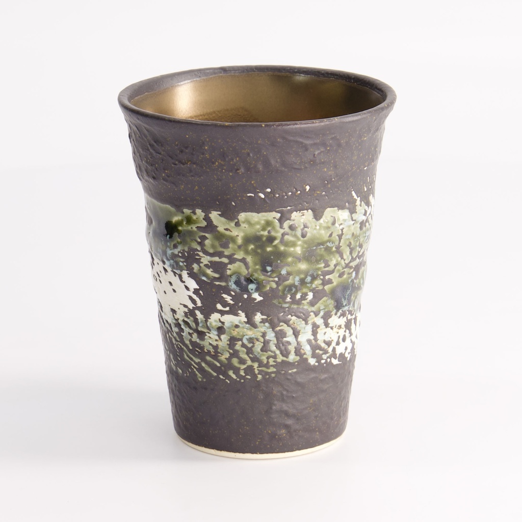 Craft Cup  Black Brush Gold 8.5x11cm 280ml  KA-29 6/48