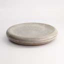 Gold Sand Grey Flat Dish 24x5cm Grey E764-P-008215