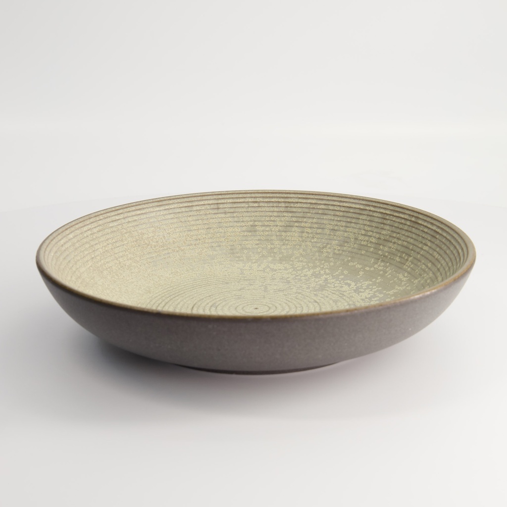 Gold Sand Grey Shallow Dish 26x5cmh Grey E764-P-10113