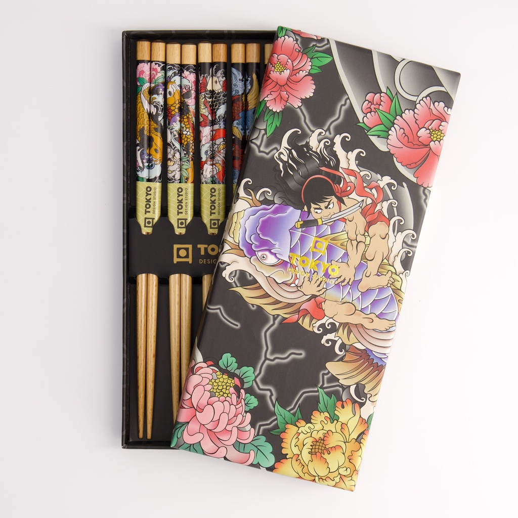 Chopstick Giftset/5 Yakuza Carp 21873 1/100