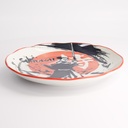 Asakusa Round Plate 25x3cm Samurai 21887 4/24