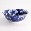 Wa Mixed Bowls Ramen Lotus 20.5x8cm Blue/White KA-45 4/32