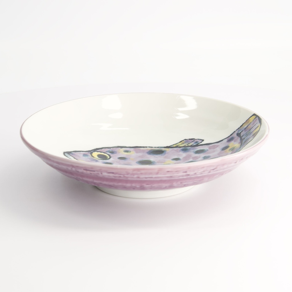 Seafood Deep Plate 21.7x5.2cm 900ml Fugu Purple 4/32