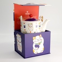 Kawaii Lucky Cat Tea Pot Giftset 0.8lt 1/12