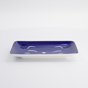 Kawaii Lucky Cat Sushi Plate 21x13.5cm Blue 6/36
