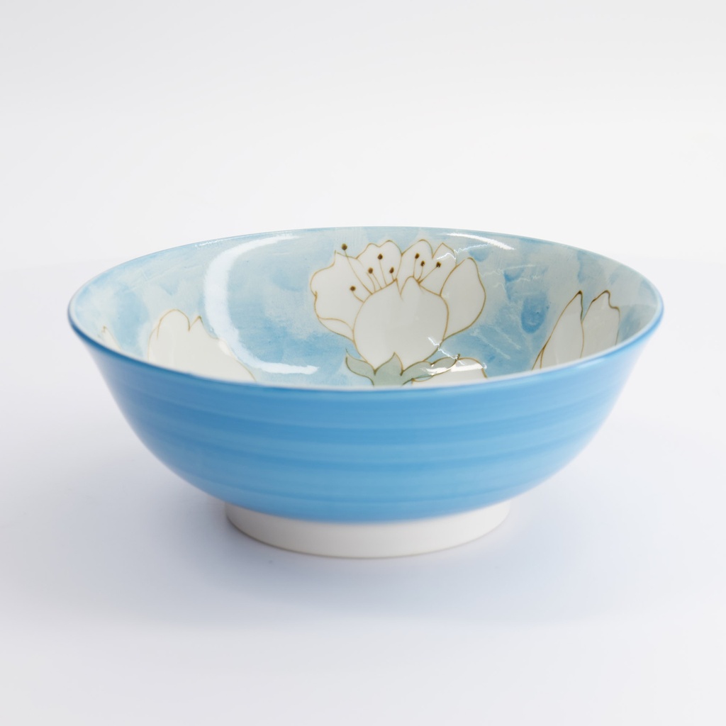 Sakura Blue Ramen Bowl 19.5x7.5cm 4/32