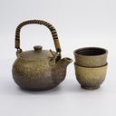 Kinsai Brown Tea Set 0.8L w/2 Cups 180ml 21987 1/12
