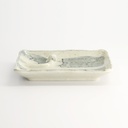 Mino Craft Divided Plate 17x11x2.5cm Light Blue/White 22065 8/64