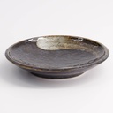 Arahake Round Plate 9.8x1.7cm Bk/Br 21616 12/192