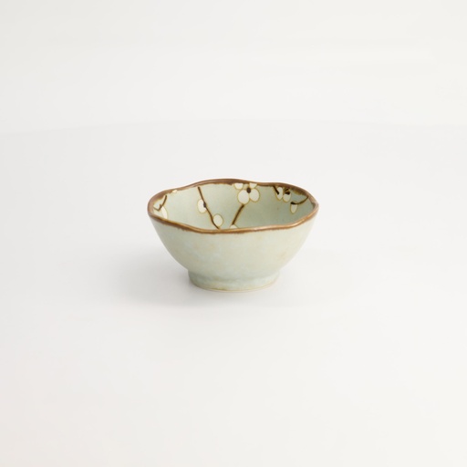 [7470] Green Soshun Bowl 9x4cm 120ml Q535/BP 12/144