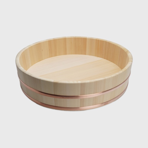 [4335] Wooden Sushi Hangiri w/Copper Hoop Japan Made 54x14.5cm YU-54  1/3 (N!)