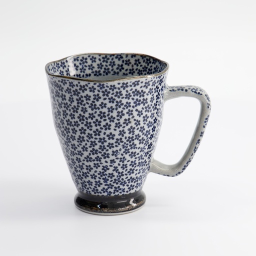 [8871] Mug 9x11cm 400ml Blue/Grey Sakura MT-3620/A 6/60