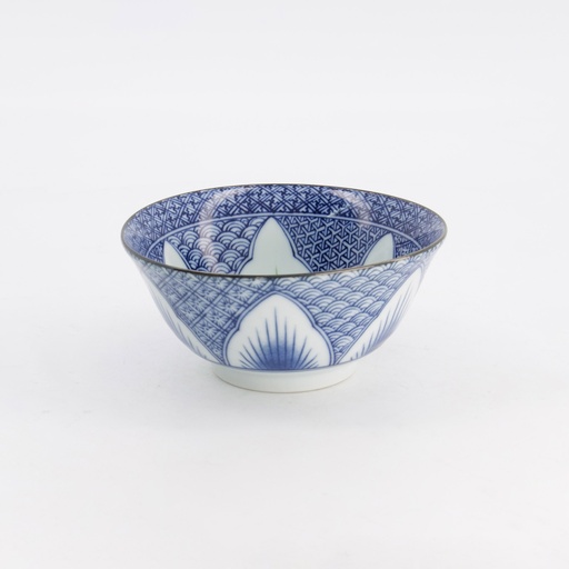 [8968] Lily Flower Tayo Bowl 14.8x6.8 550ml Blue HB-3625/E 6/48