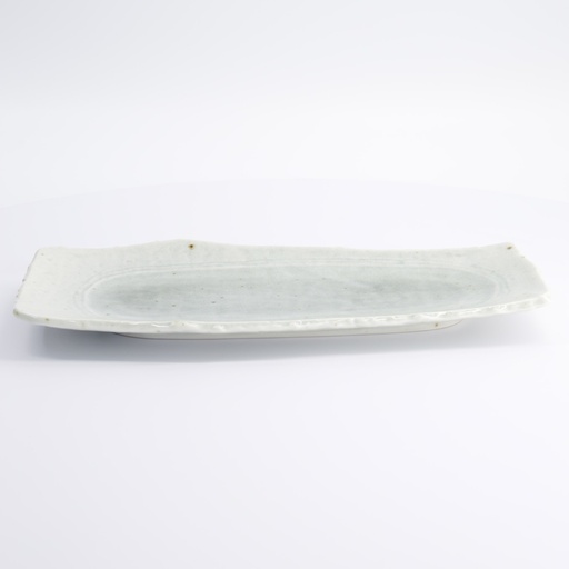 [7850] Mino Craft Rectangular Plate 32.4x16cm White 3/24