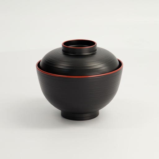 [14974] Lacquerware 10.8x6.35cm 300ml Soup Bowl WF201/Black 10/120