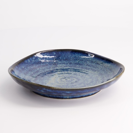 [14518] Cobalt Blue Triangle Plate 16.3x3.2cm YW-5012 10/80