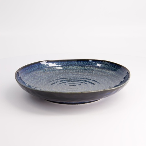 [14520] Cobalt Blue Triangle Plate 22.7x4.4cm YW-5014  5/30