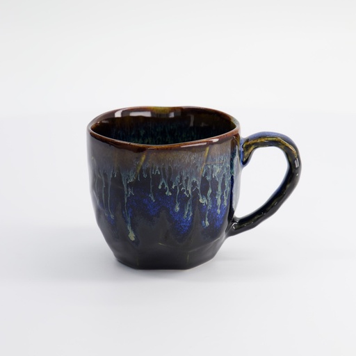 [15246] Craft Mug 8.7x8cm 300ml Black/Blue YW-6819/YB 1/60