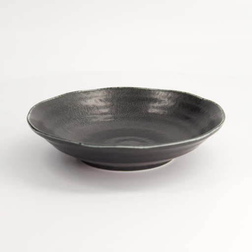 [15543] Onyx Noir Shallow Bowl 20.6x4.1cm 550ml YW-7214/BK 6/48