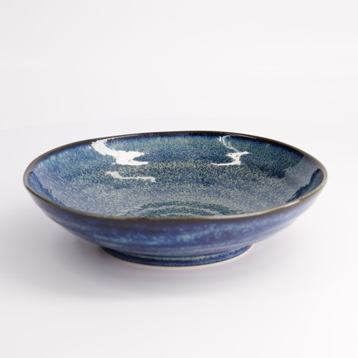 [14310] Cobalt Blue Pasta Plate 20.8x5.2cm YW-5578 6/36