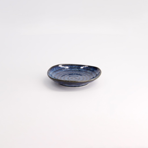 [14317] Cobalt Blue Triangle Sauce Dish 9.7x2cm YW-5585 12/192