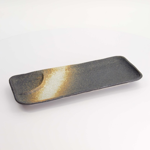 [14324] Mino Craft Rectangular Plate 30.2x12x2.3cm Ob Plate 148-075 1/30