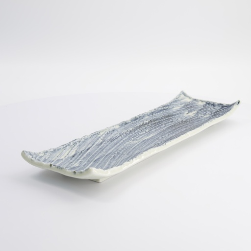 [14327] Mino Craft Rectangular Plate 41x13x4cm Ob Plate 156-115   3/27