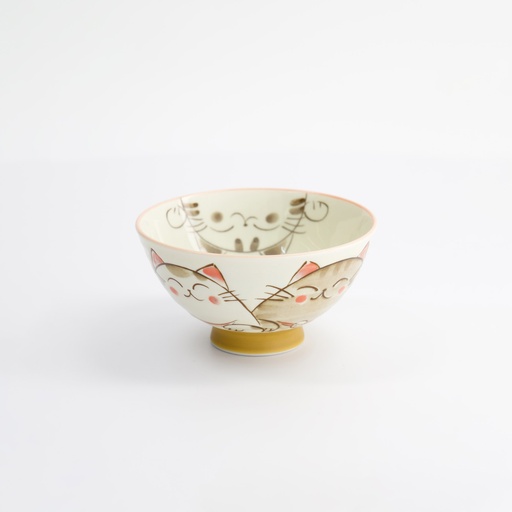 [14342] Kawaii Rice Bowl 11.5x6.2cm 300ml Cat Neko HR35/C  5/120