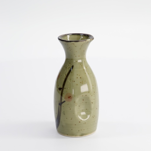 [14372] Sake Bottle 5.5x12.7cm 140ml Green Sakura YW-5842 6/120