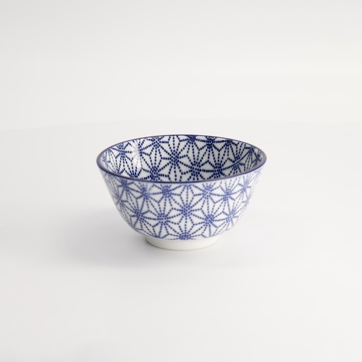 [16005] Nippon Blue Rice Bowl 12x6.4cm 300ml Star TN-01/F 6/96