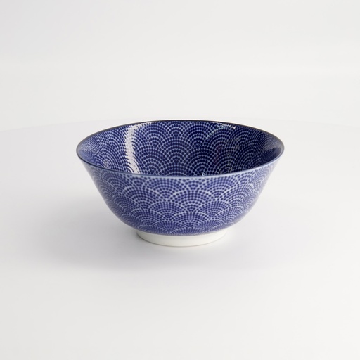 [16007] Nippon Blue Tayo Bowl 15.2x6.7cm 500ml Dots TN-02/B 6/48