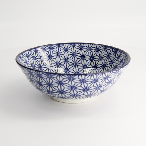 [16017] Nippon Blue Ramen Bowl 21x7.8cm 1000ml Star TN-03/F 4/32