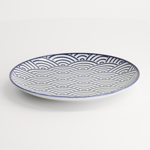 [16018] Nippon Blue Plate 16x2cm Wave TN-04/A 6/96