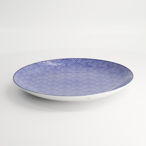 [16025] Nippon Blue Plate 25.7x3cm Dots TN-06/B 3/24