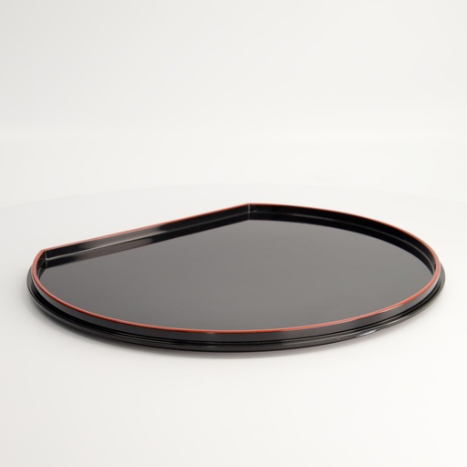 [17001] Lacquerware Tray Half Moon 33x28cm TM-20179 5/60