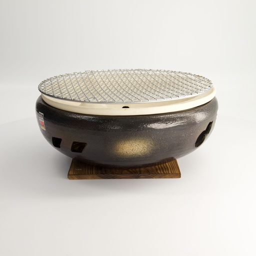 [16244] Konro Grill w/Net & Base 30x12cmh 16244 Made in Japan 1/4