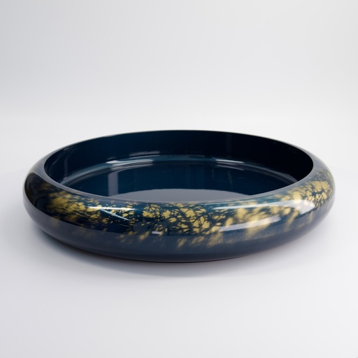 [18316] Sushi Oke Blue/Gold Marble No.12 Outer 40.3x7cm Inner 34.3x5.1cm 18316 1/20