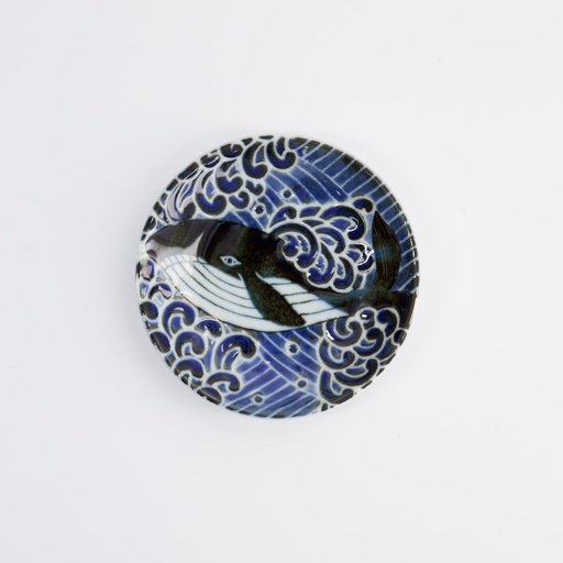 [18333] Kawaii Sauce Dish Whale 10x1.9cm MU-8016 10/200