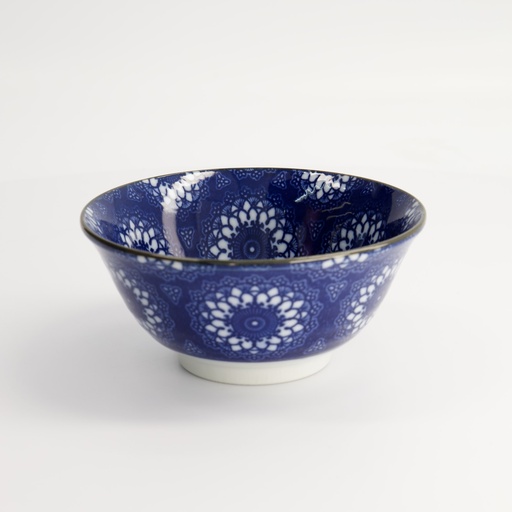 [17782] Mixed Bowls 14.8x6.8cm 550ml Flower Blue HB-9928/B 17782 6/48